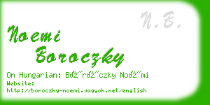 noemi boroczky business card